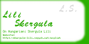 lili skergula business card